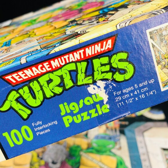 1990 Teenage Mutant Ninja Turtles Original 100 piece Jigsaw Puzzle -COMPLETE - Picture 8 of 11